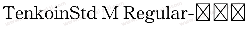 TenkoinStd M Regular字体转换